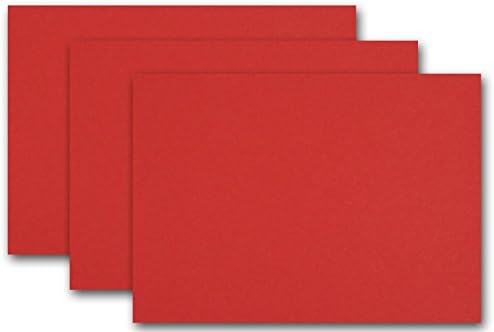 Blank Heavy 5" x 7" Heavy Card Stock - 100lb. cover - Great for Invitations, Layering Cards, Post Cards Etc. (50 Pack, Wild Cherry)