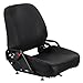 Bestauto Universal Folding Forklift Seat Economy Contoured Forklift Seat for Komatsu Style Foldable Forklift Seat with Retractable Seatbelt and Adjustable Backrest