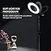 GEEKOTO Ring Light, LED Ring Light, Ring Light with Stand and Phone Holder, 14-inches Outer Lighting Kit 38W, 3200K-5500K, Remote Control for Youtube Video Shooting, Makeup, Photography