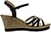 BellaMarie Nxt-10 Women Comfy Ankle Strappy Espadrille Wedge Platform Sandal,Color:Black, Size:7.5