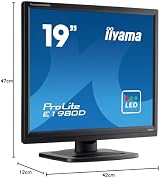 iiyama E1980D-B1 19 Inch LCD Monitor 1280x1024 VGA DVI TN Panel view 6