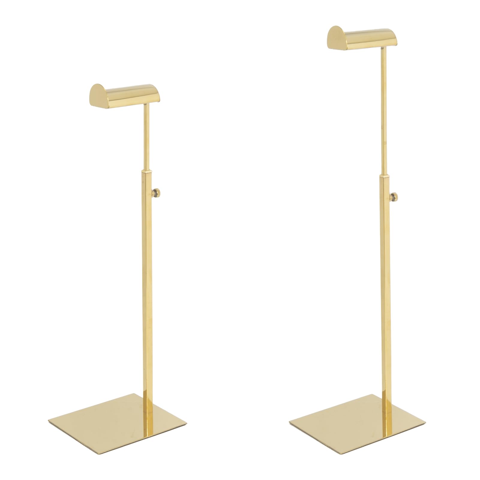 Photo 1 of MCKECHSION Handbag Display Stand - 2 Pack Stainless Steel Purse Display Stand Adjustable Height Table Ornament for Home Store Boutique Counter (Anti-fingerprint)