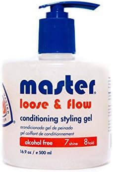 Master Well Comb Loose and Flow Conditioning Styling Gel 16.9 oz Alcohol Free 6 pieces, level 7 shine, level 8 hold, healthy sheen, hydrates your hair, no flakes, last all day, no sulfates ,