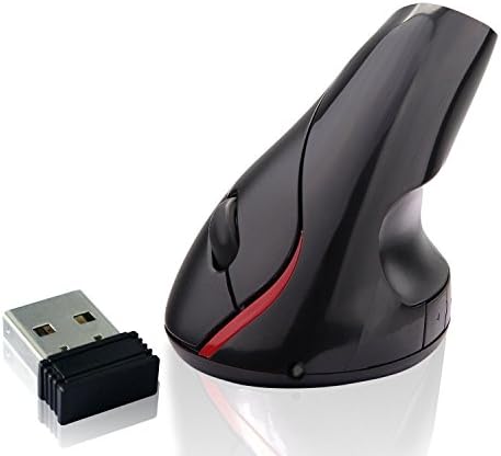 FightEver 2.4Ghz Wireless Optical Vertical Mouse,Rechargeable Ergonomic High Precision Optical Mice with USB Wireless Receiver Super Comfortable