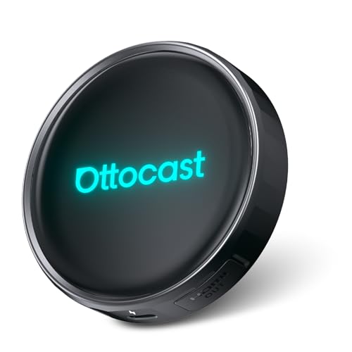 OTTOCAST P3 Pro Wireless CarPlay Adapter, Android 13 AI Box, AI Voice, HDMI Dual Screen, Cloud SIM Built-in, OttoDrive 3.0, Plug & Play for Cars with Wired CarPlay/Android Auto