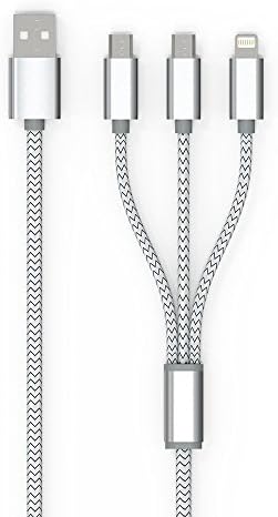 TOP PLUS Multi USB Cable,Chafon 4 Feet (1.2M) 3 in 1 USB Charge Cable with 8 Pin Lightning,2x Micro USB Charger Connector for Android &amp; iPhone Smartphones, iPad Tablets