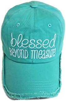Spirit Caps Embroidered Blessed Beyond Measure Turquoise Baseball Cap Hat Fashion