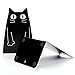 TOBSON Cute Cat Heavy Duty Bookend Nonskid Bookends Art Decoration,A Pairs(Black)