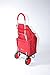 Bigger Trolley Dolly, Red Pin Dot Shopping Grocery Foldable Cart