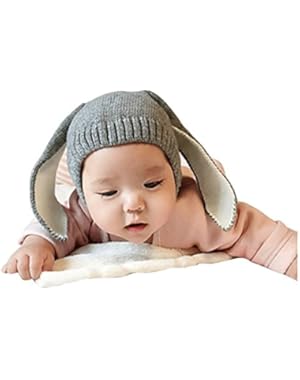 Babys Kids Boy Girl Hats Earmuff Earcap Knitted Crochet Rabbit Ear Beanie Winter Warm Hat Cap