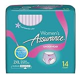 14 Count (1 Package) Plus Size, XXL Incontinence Underwear for Women, Maximum, 2XL Lavender Color