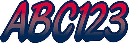 Stiffie Whipline Red/Navy 3" Alpha-Numeric Registration Identification Numbers Stickers Decals for Boats & Personal Watercraft