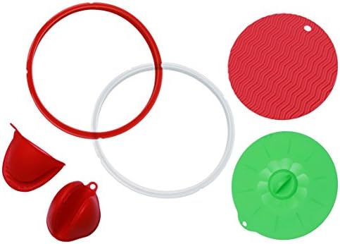 Instant Pot Accessories [6 Pack] - Silicone Sealing Ring, Pot Holder, Sealing Lid, Mini Mitts, for IP-DUO60, IP-DUO50, Smart-60, IP-LUX60, IP-LUX50, IP-CSG60 and IP-CSG50
