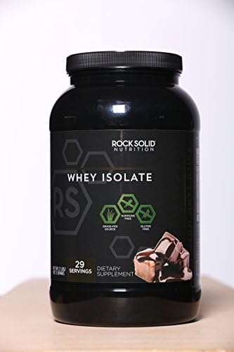 Rock Solid Nutrition Grass Fed Whey Isolate Protein Powder, Chocolate
