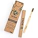 Wowe Lifestyle Natural Organic Bamboo Toothbrush Wood, Ergonomic Biodegradable Handle, Soft BPA Free Bristles, Pack of 4 (Celebrate)