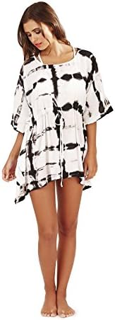 Boutique, Ladies Tie Dye Batwing Top, Black, L (UK 16-18)