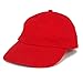 Toddler to Youth Washed Chino 100% Cotton Twill Cap with Adjustable Strap - Red
