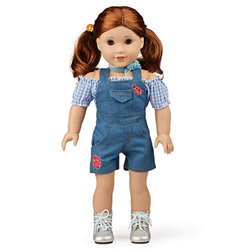image for HOAYO 8 Items Gardening Outfit for 18-inch Dolls, Doll Clothes and Acc