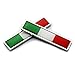 Xuxu521 Metal ( 2pcs ) Italy Italian flag Premium Car Body Side Fender Rear Trunk Emblem Badge Decals