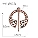 W WOOGGE Men's Bronze Irish Viking Norse Jewelry Penannular Vintage Silver Brooch Clothes Fasteners-Cloak Shawl Scarf Leg Wrap Lapel Pin