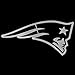 New England Patriots Silver Window Logo Decal Sticker