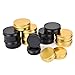 TMO 2oz 60G Aluminum Tin Jars Screw Top Metal Tin Cans Round Jars Bulk Food Tins Aluminum Tin Containers Candle Travel Tins Cosmetic Jar Container(Gold,10 Pack)