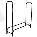 Sunnydaze 4-Foot Firewood Log Rack - Indoor/Outdoor Black Powder-Coated Steel Storage Accessory