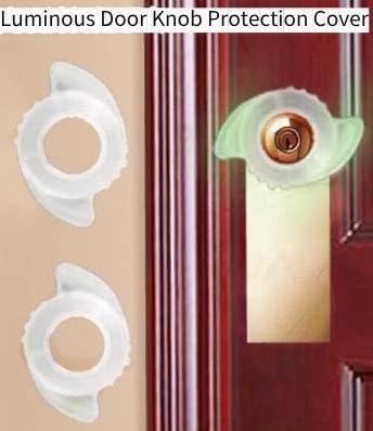 Door Knob Covers, Door Knob Safety Cover for Kids, Door Handle Child Proof, 5PCS Luminous Door Knob Protection Cover Soft Silicone Child Safety Door Knob Cover for Household
