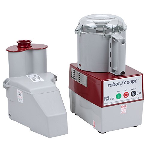 Robot Coupe R 2 Dice Continuous Feed Combination Food Processor / Dicer with 3 qt. Gray Polycarbonate Bowl - 120V