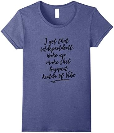 Womens Good Vibes - Graphic T-Shirt Small Heather Blue