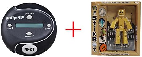 StikBot Metalbot Series Single Pack Action Figure AND Hasbro Games Catch Phrase Game - Bundle
