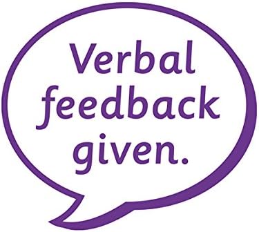 SDL1 - Purple Verbal Feedback Given School Marking Stamper - Primary Teaching Services Ltd
