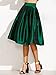 ROMWE Women's High Waisted Pleated Vintage Skirt A-Line Midi Skirt