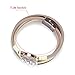 Cakadier Womens Leather Wrap Bracelet, Baroque Pearl Cuff Bracelets Multilayer Bangle Handmade Wristbands Jewelry Bohemian Gift for Women, Teen Girls, Mother (Beige)