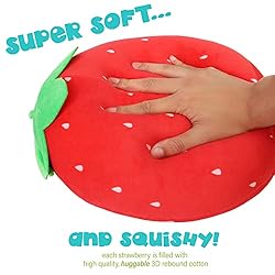 BenBen Kawaii Plush Strawberry Pillow, Set of