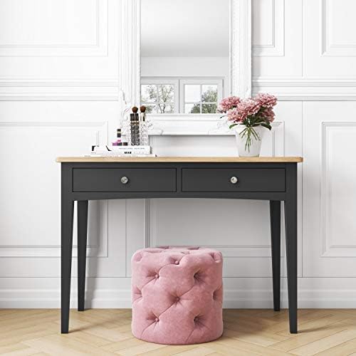 Darley Two Tone Dressing Table in Solid Oak and Anthracite