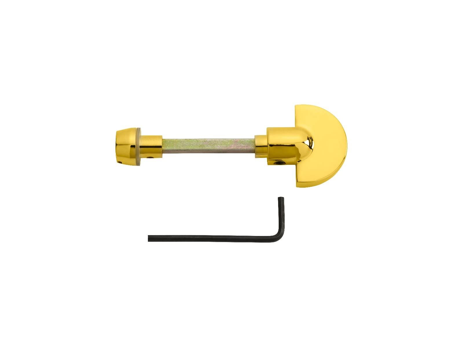 IRONZONE® Polished Brass Spare Thumb Turn & Release Bathroom Replacement Spindle 4.9mm x 67mm to Suit 35-44mm Doors for Internal Bathroom Door Handles