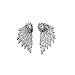 Diamond Pearl Double Ball Front Earrings Vintage Wings Earring