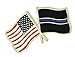 Thin Blue Line USA Flags Pin (1 Pin)