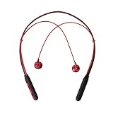 Bluetooth Headphones, Wireless Headphones, Smazing Wireless Bluetooth Headsets Stereo Sweatproof Magnetic Earbuds Secure Fit For Sports Gym Running Exercising With Built-In Mic Microphone With 4 Hrs Battery Playtime (V20 Red)