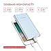 Yoobao Portable Charger 10000mAh Slim Power Bank Powerbank External Cell Phone Battery Backup Charger Battery Pack with Dual Input Compatible iPhone X 8 7 Plus Android Samsung Galaxy More - Blue