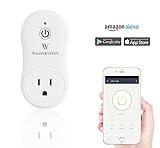 Smart Home Smart Plug by Wasserstein works with Alexa for your Smart Home, Wi-fi control all your Devices Wherever you are; No expensive hub required, Simple Plug & Play Smart Socket (1 Pack)