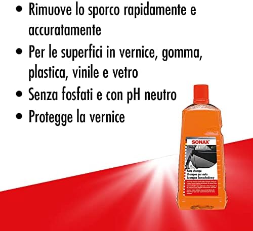 Shampoo per auto concentrato (2 litri) penetra e dissolve a fondo lo sporco senza aggredire lo strato protettivo di cera | Art. N. 03145410-820