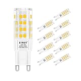 LVWIT G9 LED Light Bulbs 5W 4000K Neutral White LED Bulb 50W Halogen Equivalent 120V G9 LED Bulbs 400 Lumens Non-dimmable 10 Pack for Home Lighting