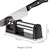 Kitchen Knife Sharpener - 2-Stage Knife Sharpening Tool Helps Repair Dull Stainless Steel Blades - Restore Straight Serrated Knives for Chef - Anti-Slip base