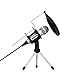 Professional Condenser Microphone, Plug &Play Home Studio microphones for iphone Android Recording PC Computer Laptop Podcasting Mini Desktop MIC Stand dual-layer acoustic filter by XIAOKOA