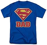 Super Dad Shield -- Superman Adult T-Shirt, X-Large