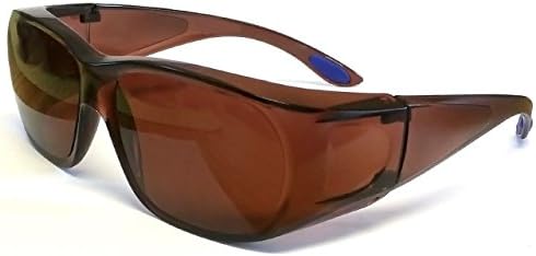 Driving Lens Over Frame Glasses Polycarbonate Shatterproof UV400 Protection Blue Light Blocking Lens Wear Over Prescription Glasses Pouch