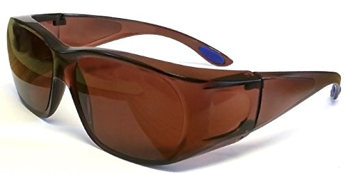 Driving Lens Over Frame Glasses Polycarbonate Shatterproof UV400 Protection Blue Light Blocking Lens Wear Over Prescription Glasses Pouch