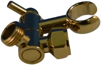 AllBrass Wall Mount Shower Wand Holder Polished Brass PVD Finish